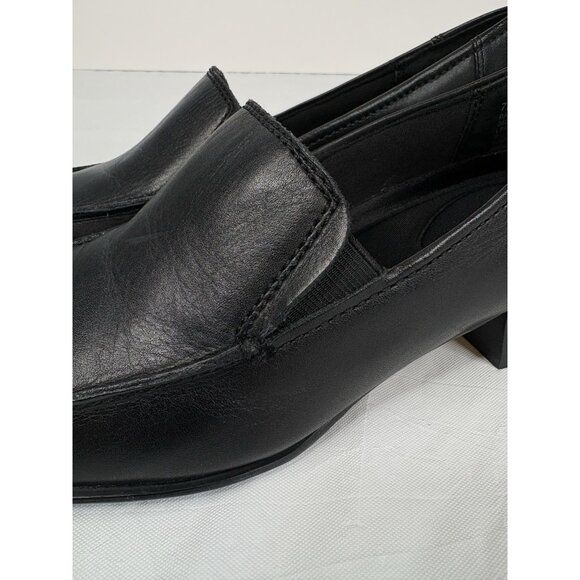 Bass Linda Black Leather Loafers Women’s 7M Never Worn Slip On Work - Picture 8 of 16